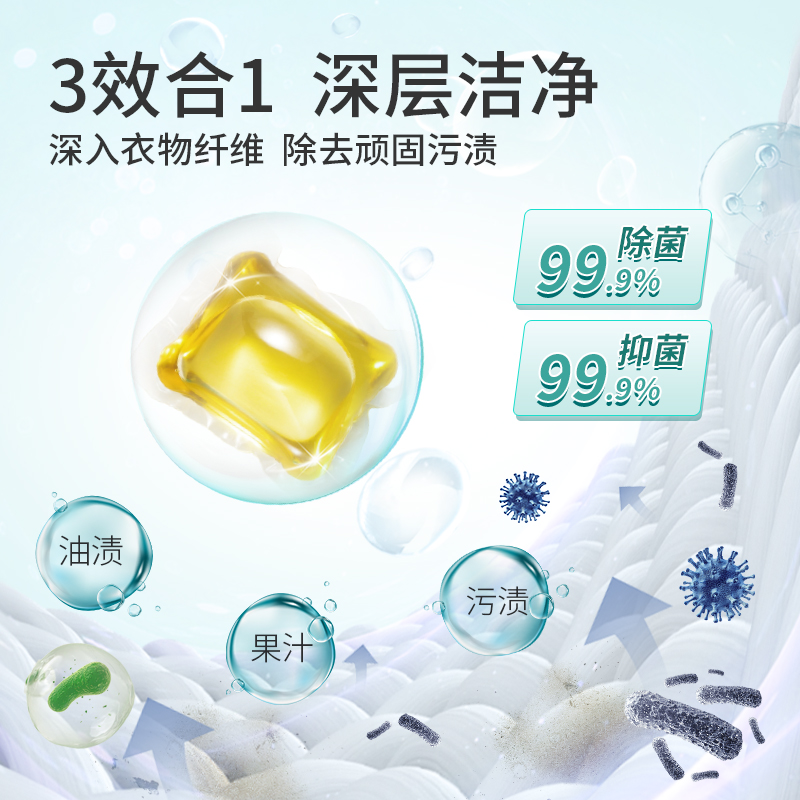 舒蕾波卡莉香精油香氛除菌浓缩洗衣凝珠30颗 (240g)