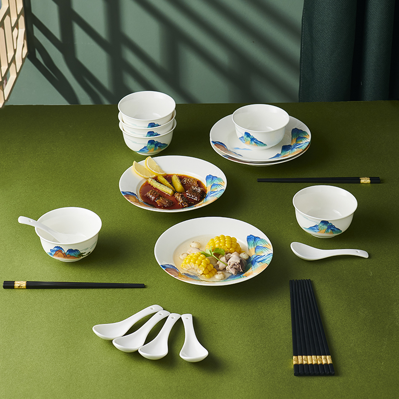 唯都 国风千里江山餐具22头W-CJ322