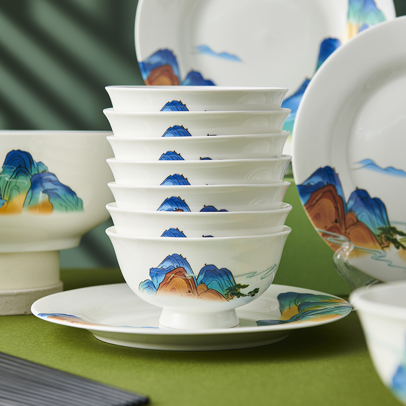 唯都 国风千里江山餐具32头W-CJ3321