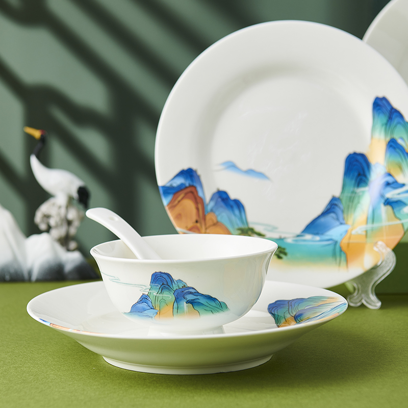 唯都 国风千里江山餐具32头W-CJ3321